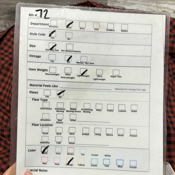 5.11 Tactical Orange Black Gingham Mens M Button‎ Down Utility Flannel Shirt EUC - Picture 9 of 9